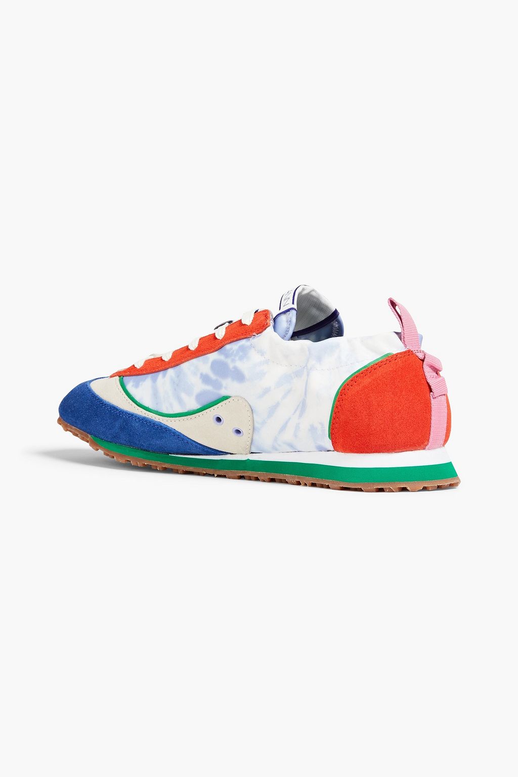 ZIMMERMANN Tie-dyed twill and suede sneakers