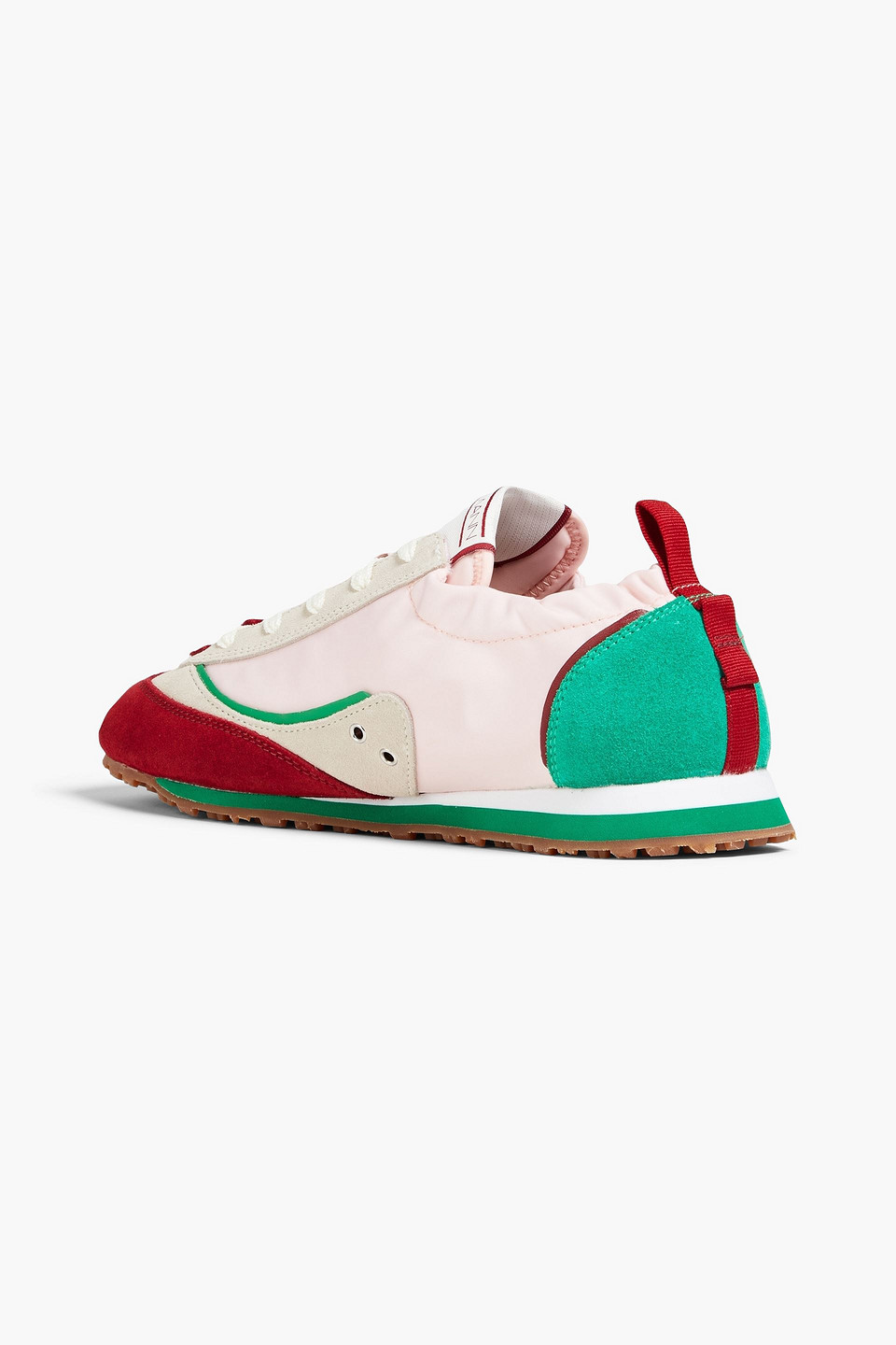 ZIMMERMANN COLOR-BLOCK TWILL AND SUEDE SNEAKERS 3074457345637085747