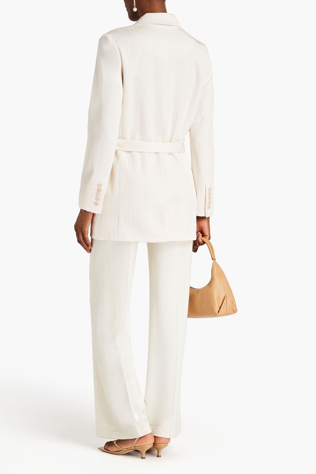 ZIMMERMANN Belted herringbone twill blazer