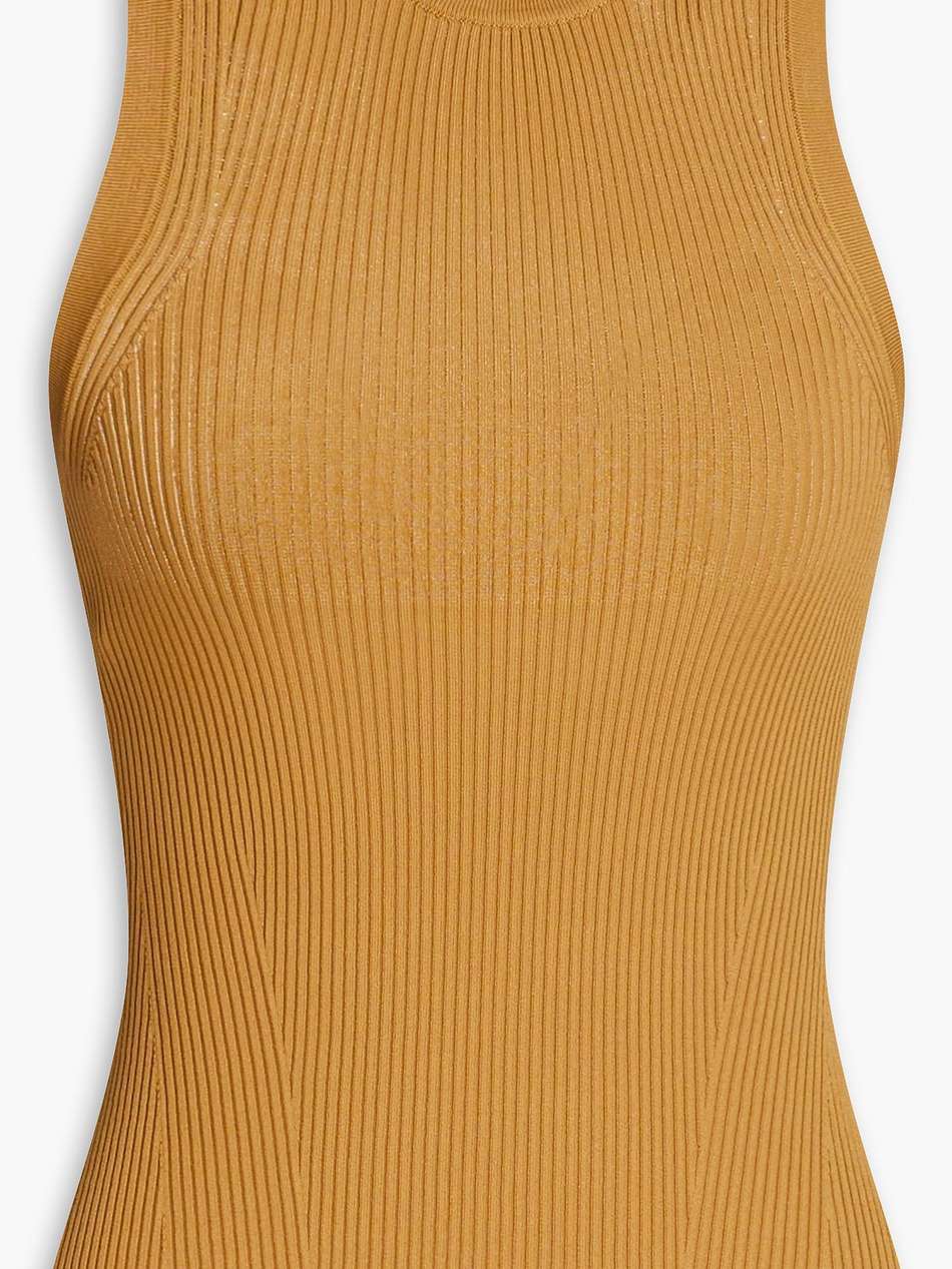 ribbed jersey halterneck top