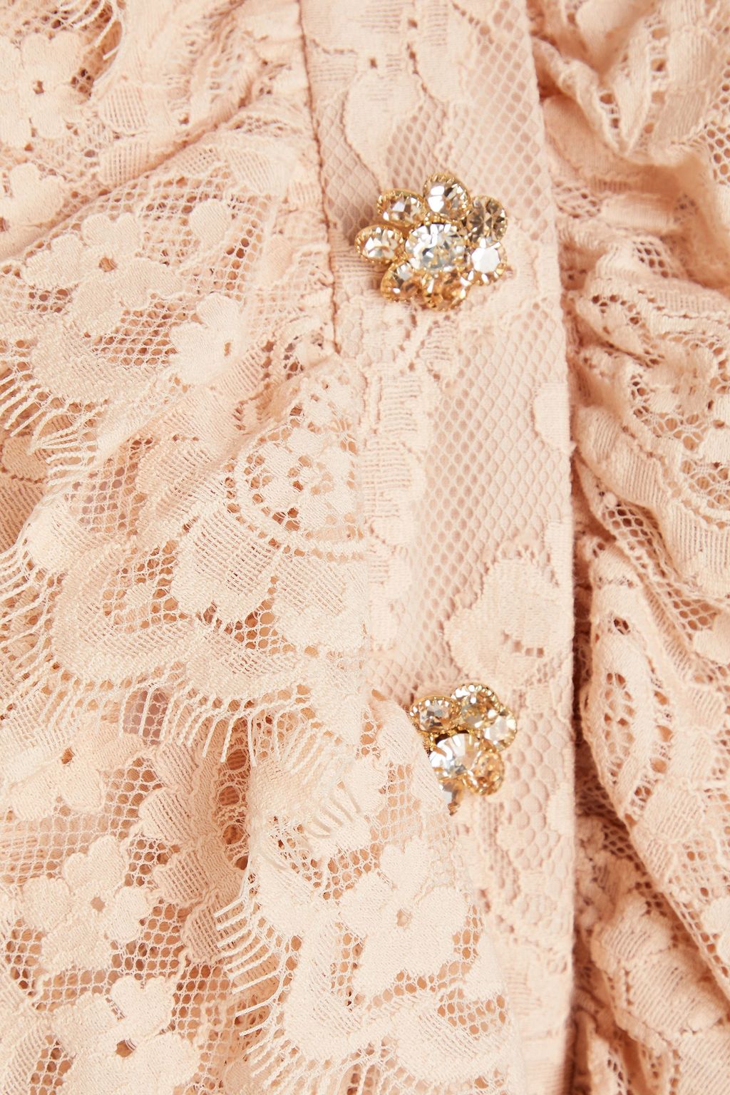 ZIMMERMANN Hemdkleid aus Spitze in Midilänge mit Verzierung und Gürtel