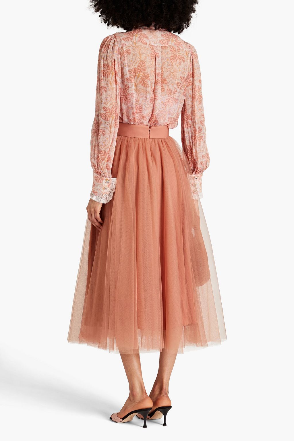 ZIMMERMANN ジョーゼット ブラウス レーストリム フローラルプリント