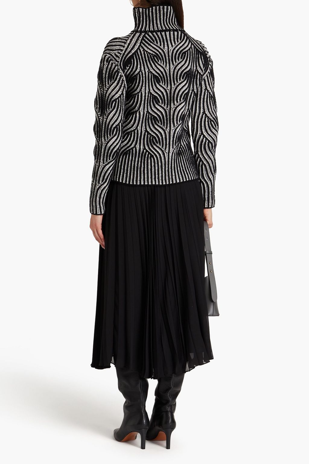 ZIMMERMANN ケーブルニット メリノウール タートルネックセーター
