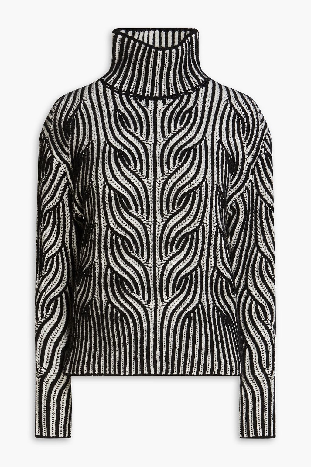 ZIMMERMANN Cable knit merino wool turtleneck sweater THE OUTNET