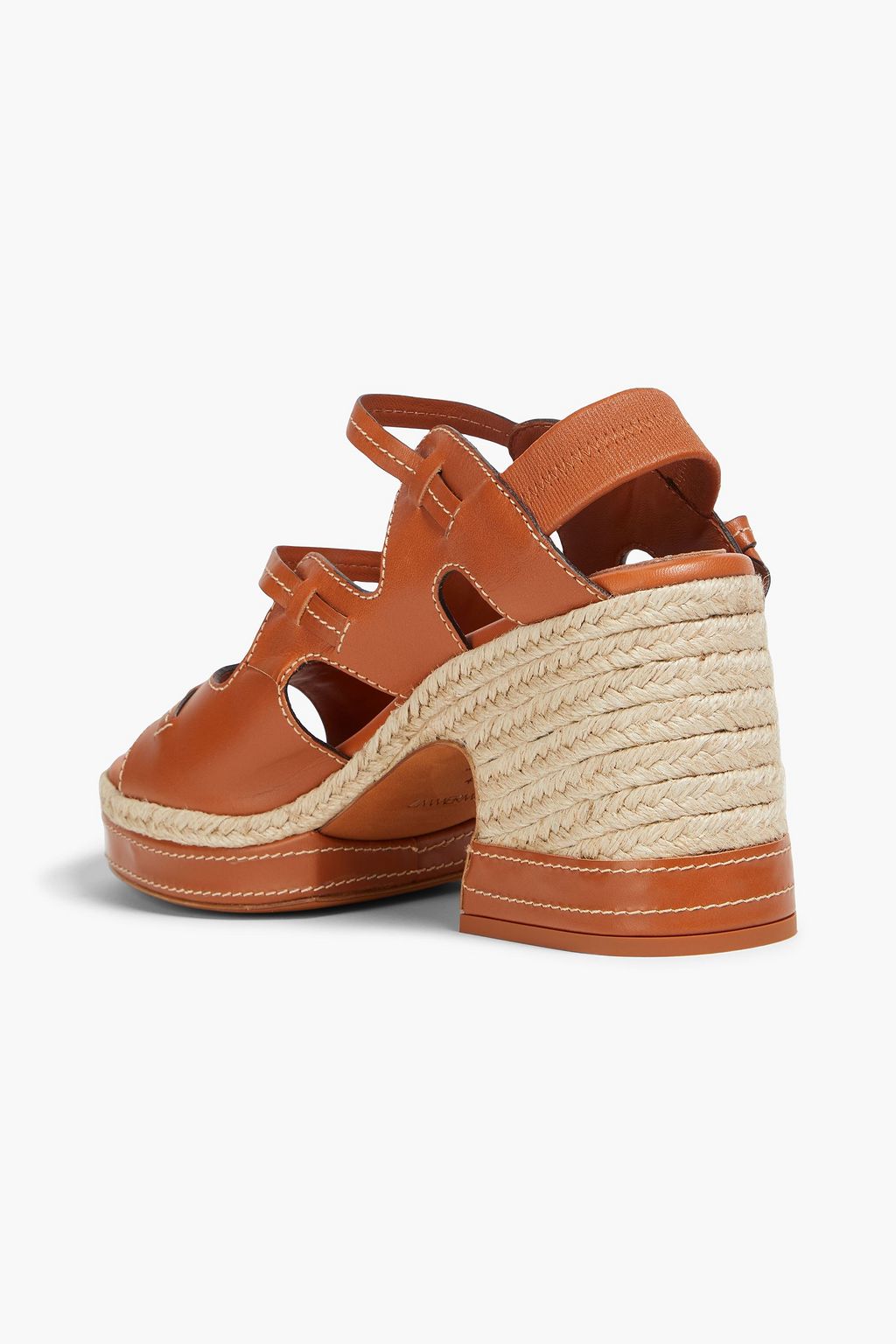 ZIMMERMANN Espadrille-Sandalen aus Leder mit Kontrastnähten