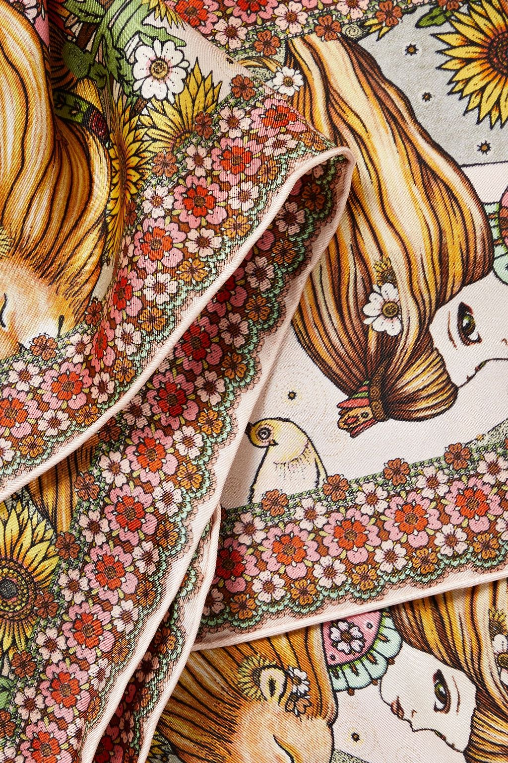 ZIMMERMANN Printed silk-twill scarf