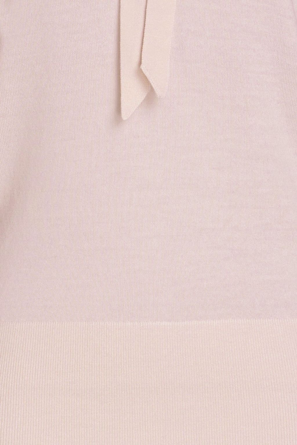 ZIMMERMANN Pussy-bow merino wool polo sweater