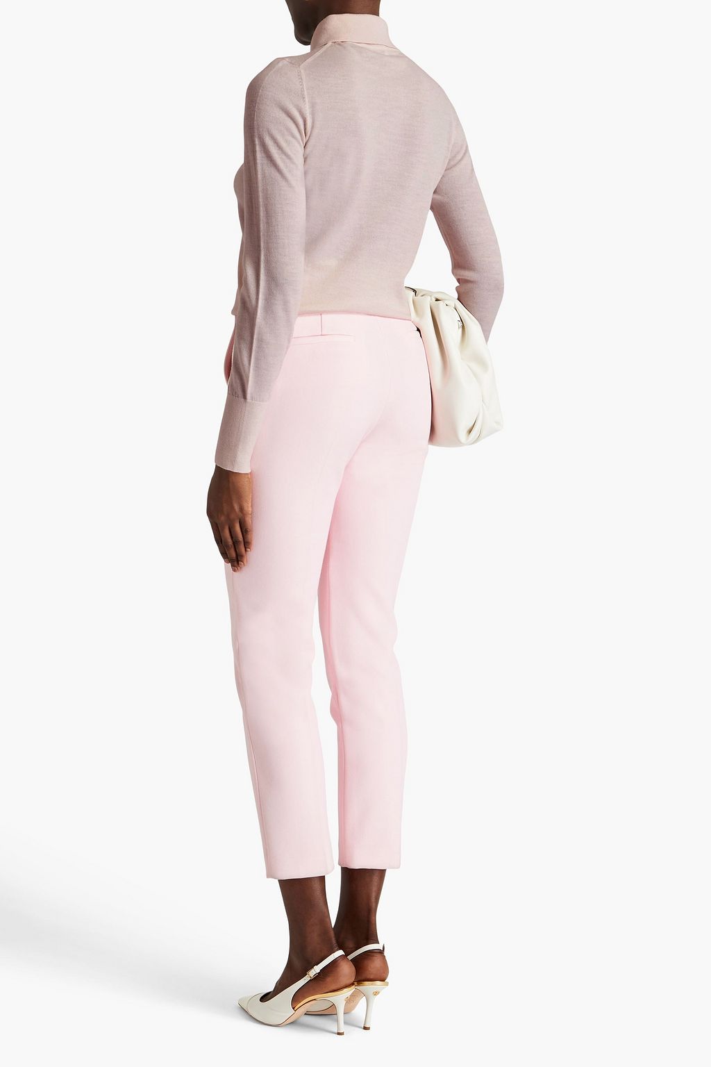 ZIMMERMANN Pussy-bow merino wool polo sweater