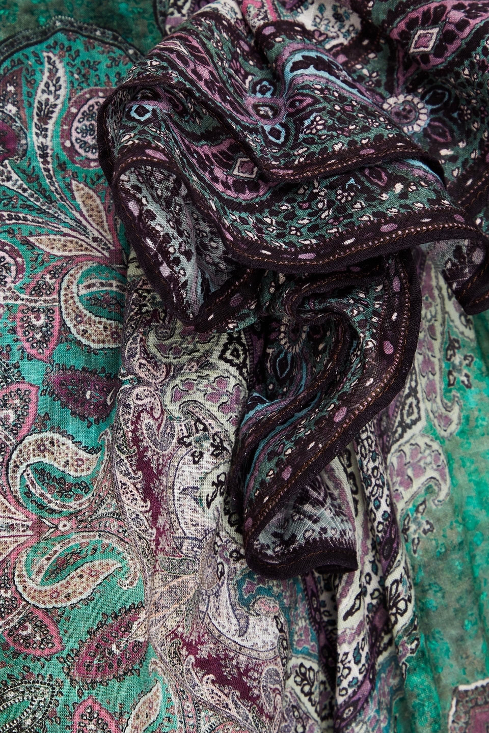 Zimmermann Anneke Cutout Ruffled Paisley-print Cotton-voile Mini Dress In Forest Green