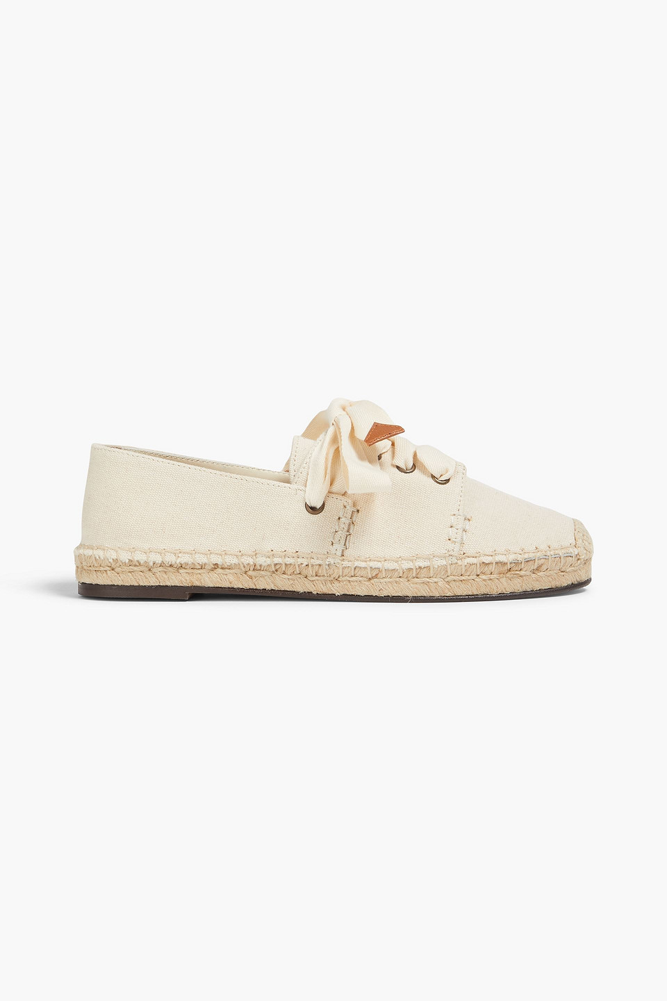 Zimmermann Lace-up Canvas Espadrilles In Ecru