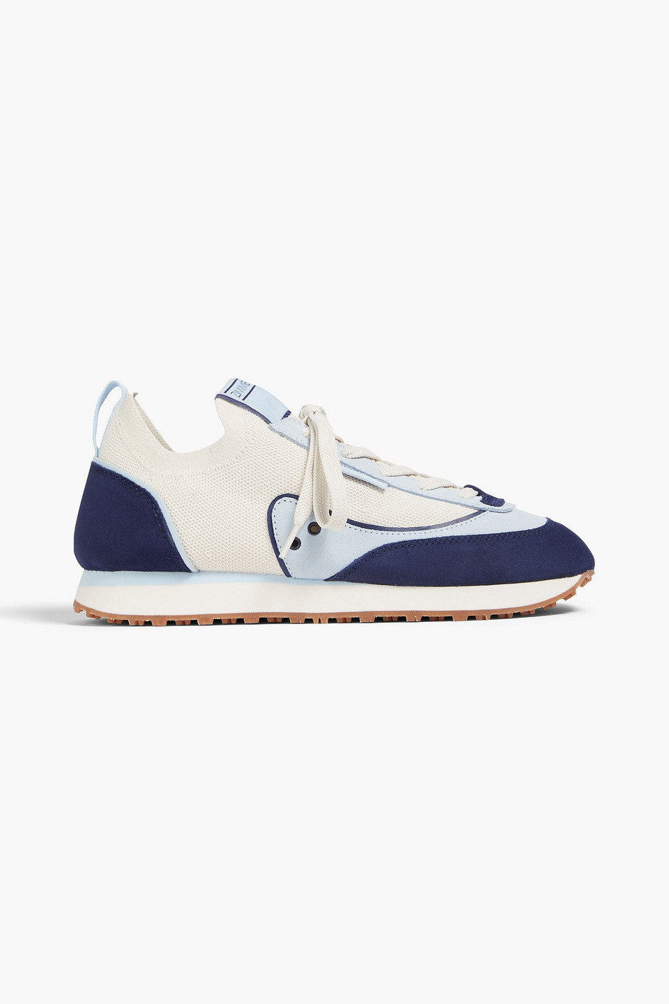 Zimmermann Sneakers Aus Veloursleder Und Stretch-strick In Navy