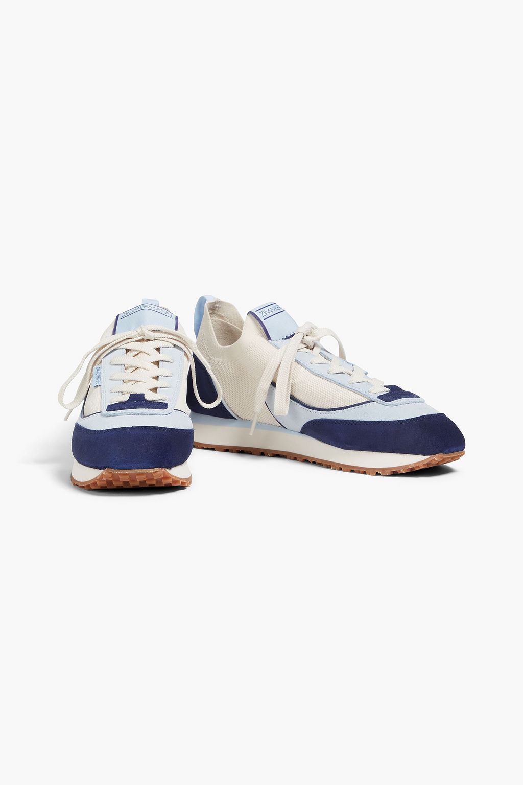 ZIMMERMANN Sneakers aus Veloursleder und Stretch-Strick
