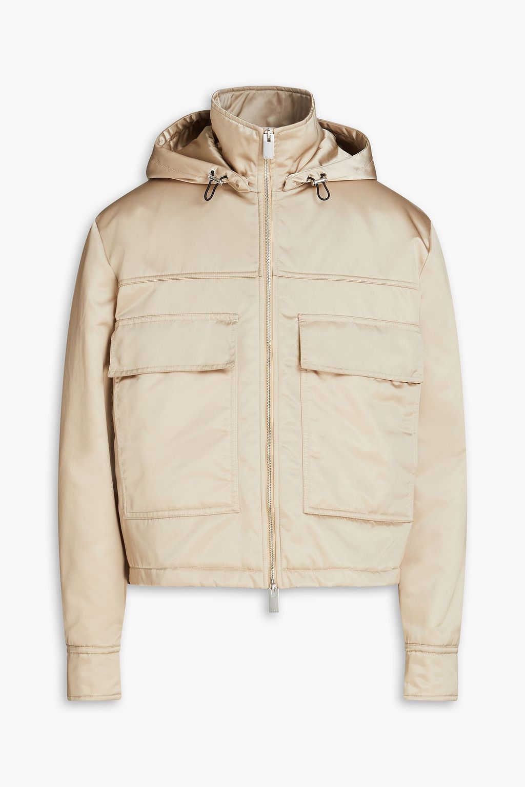 Satin on sale hooded jacket
