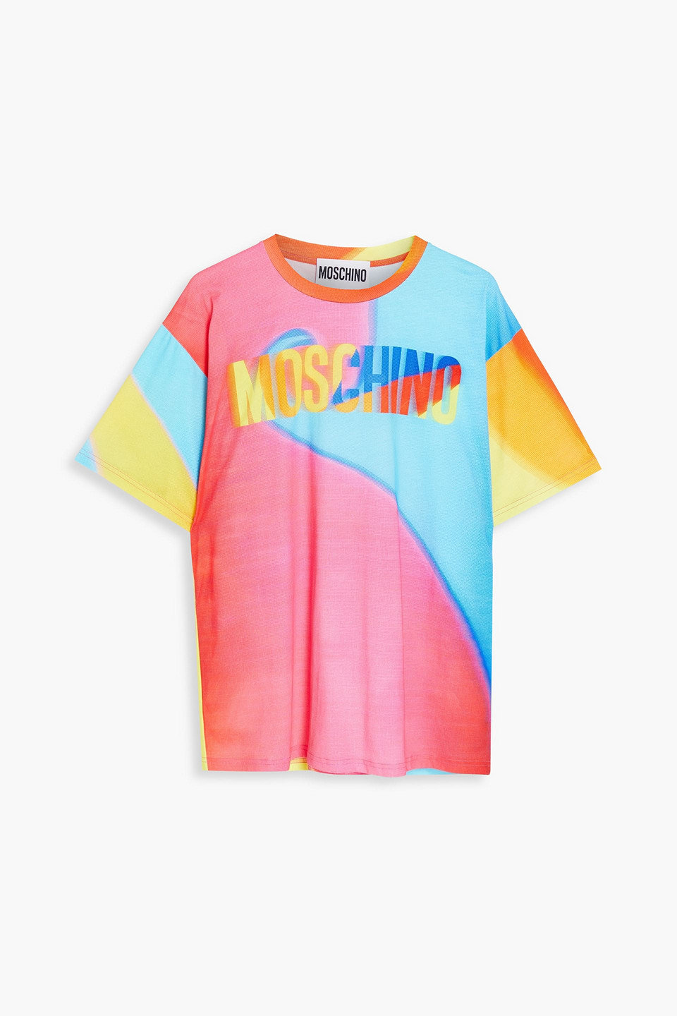 Moschino T-shirt Aus Baumwoll-jersey Mit Print In Pink