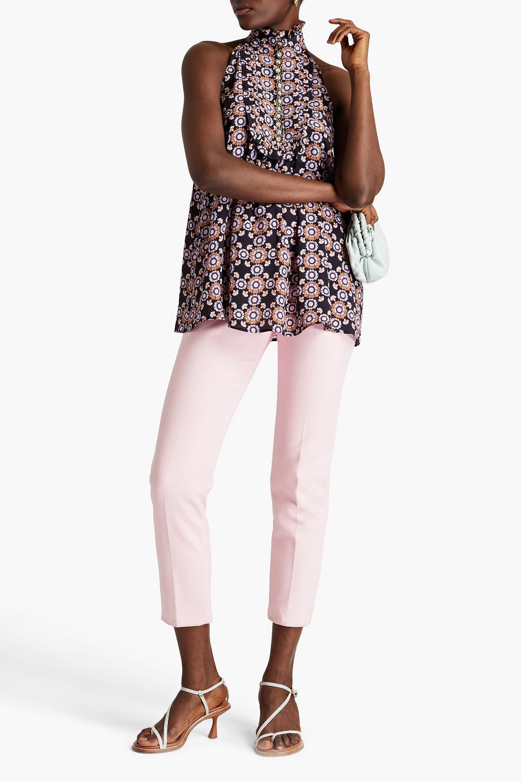 ZIMMERMANN Ruffled crepe de chine top