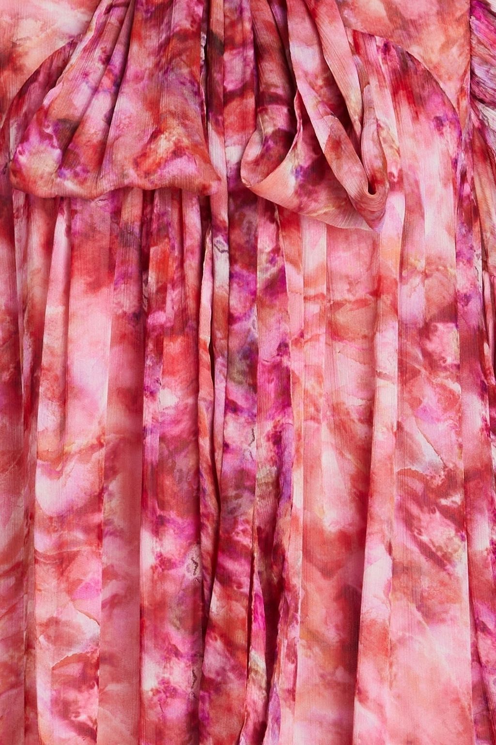 ZIMMERMANN Ruched printed georgette blouse
