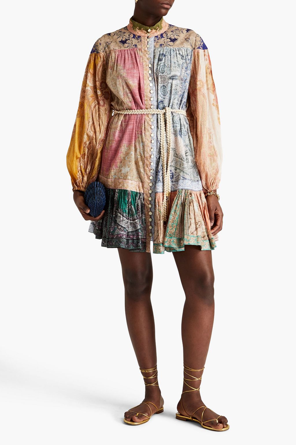 ZIMMERMANN Paisley-print cotton-gauze mini dress