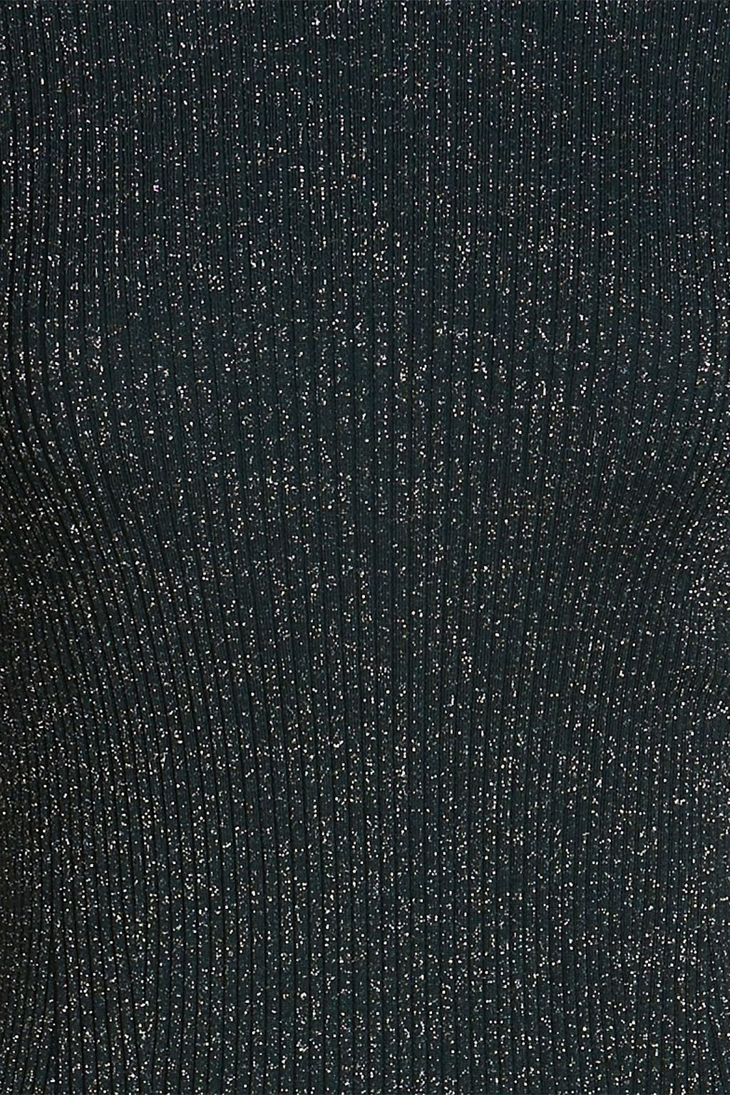 ZIMMERMANN Metallic ribbed-jersey turtleneck top