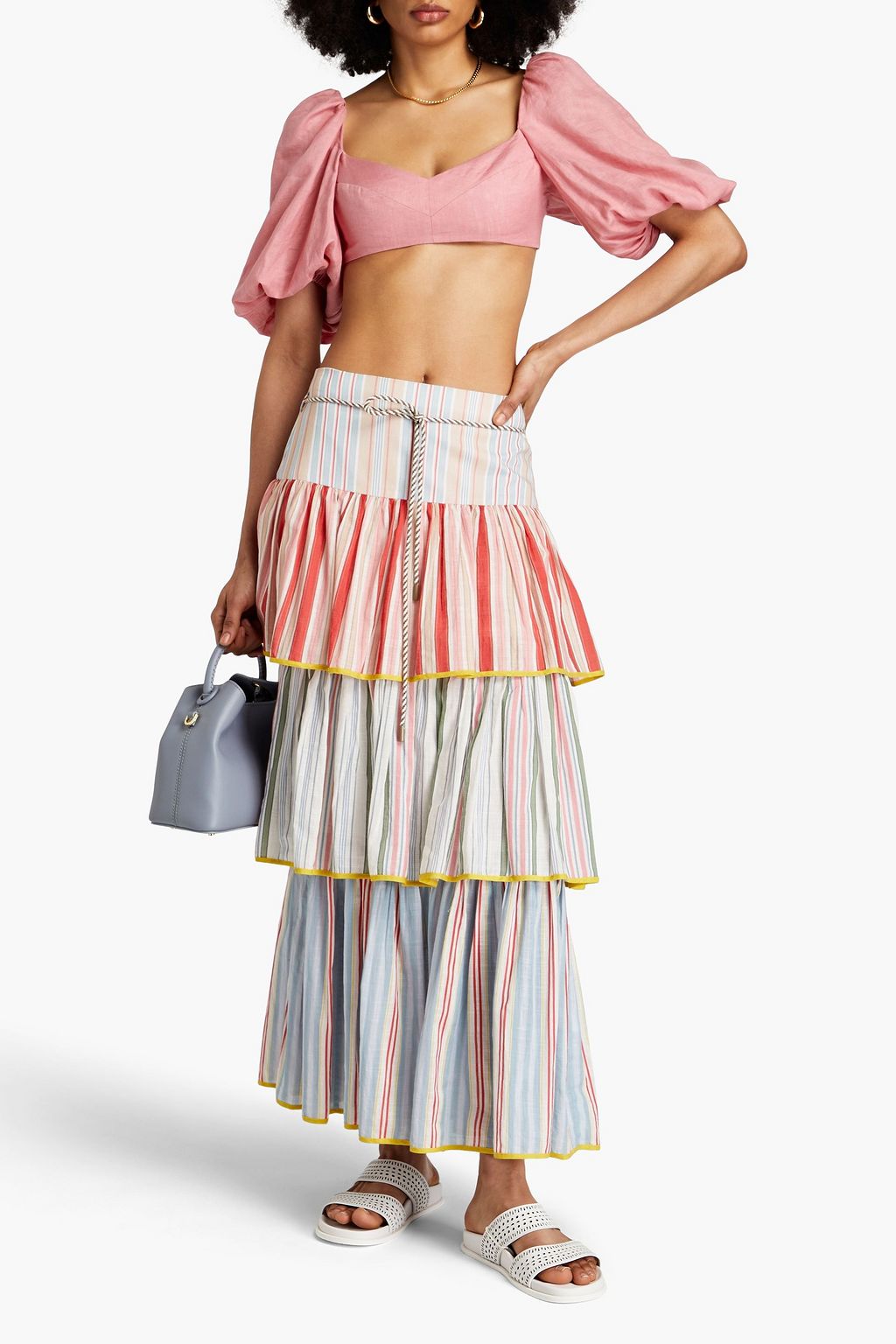 ZIMMERMANN Cropped linen top