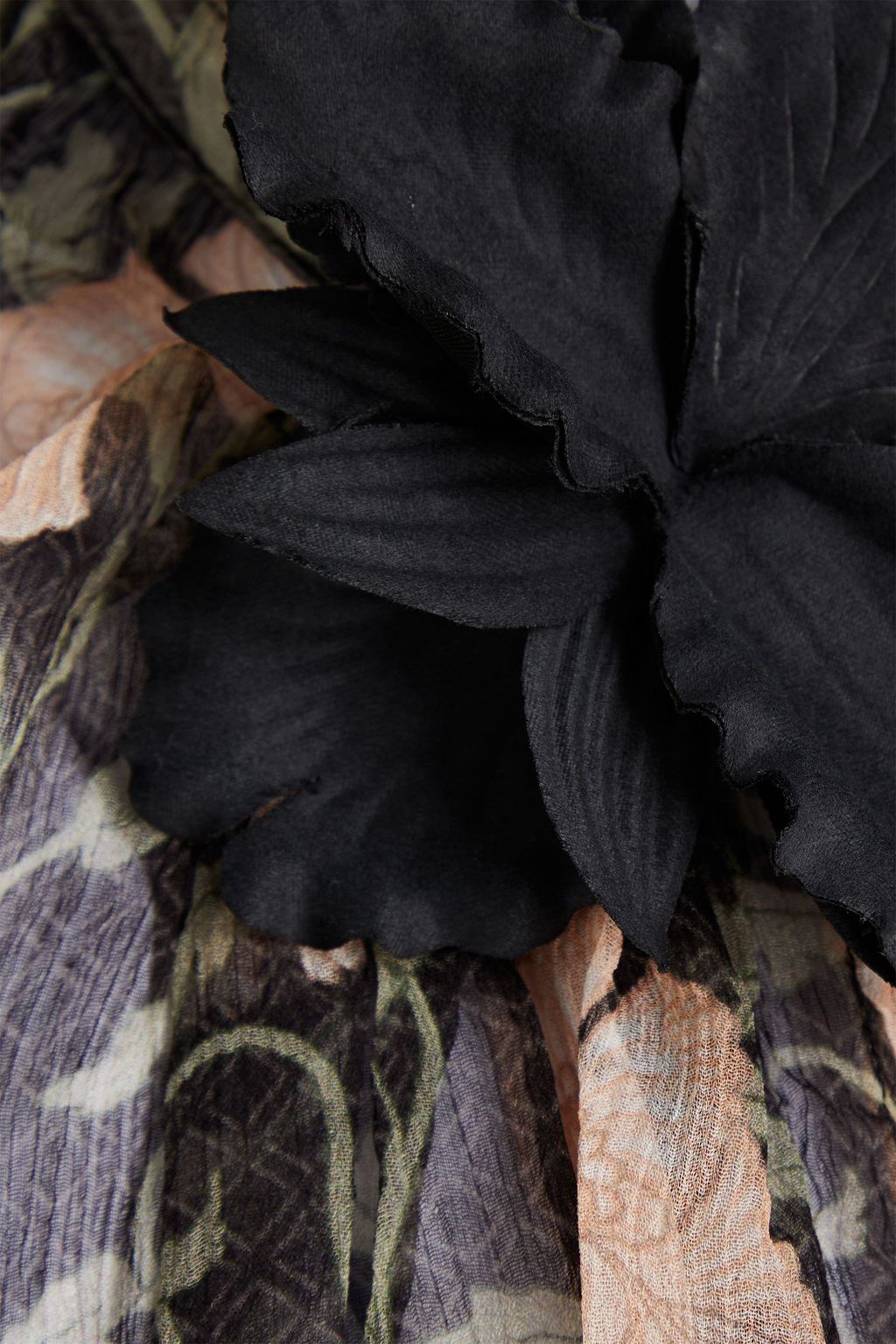ZIMMERMANN Ruffled floral-print silk-georgette top