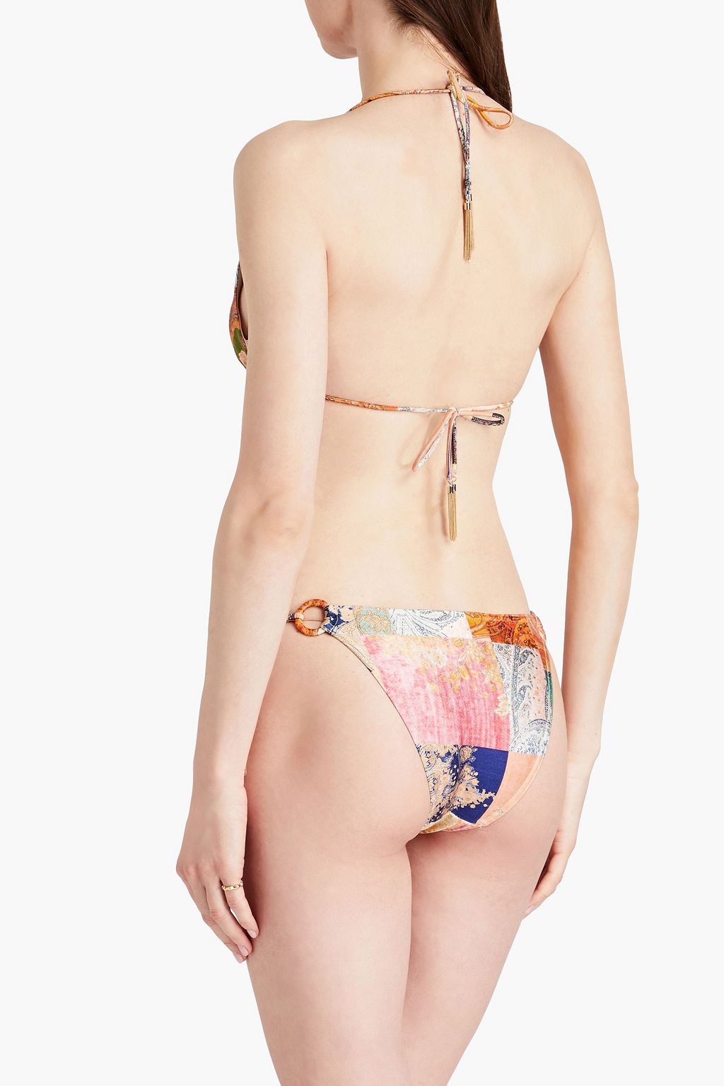 ZIMMERMANN Paisley-print triangle bikini
