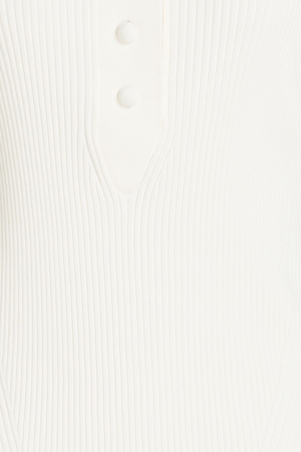 ZIMMERMANN Ribbed-knit polo shirt
