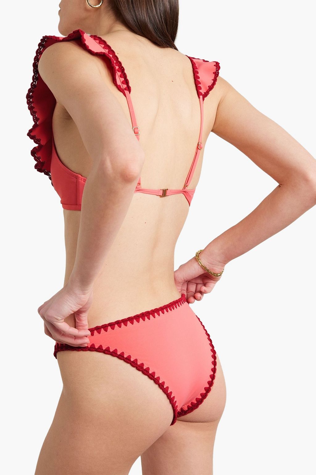 ZIMMERMANN Lyre ruffled triangle bikini
