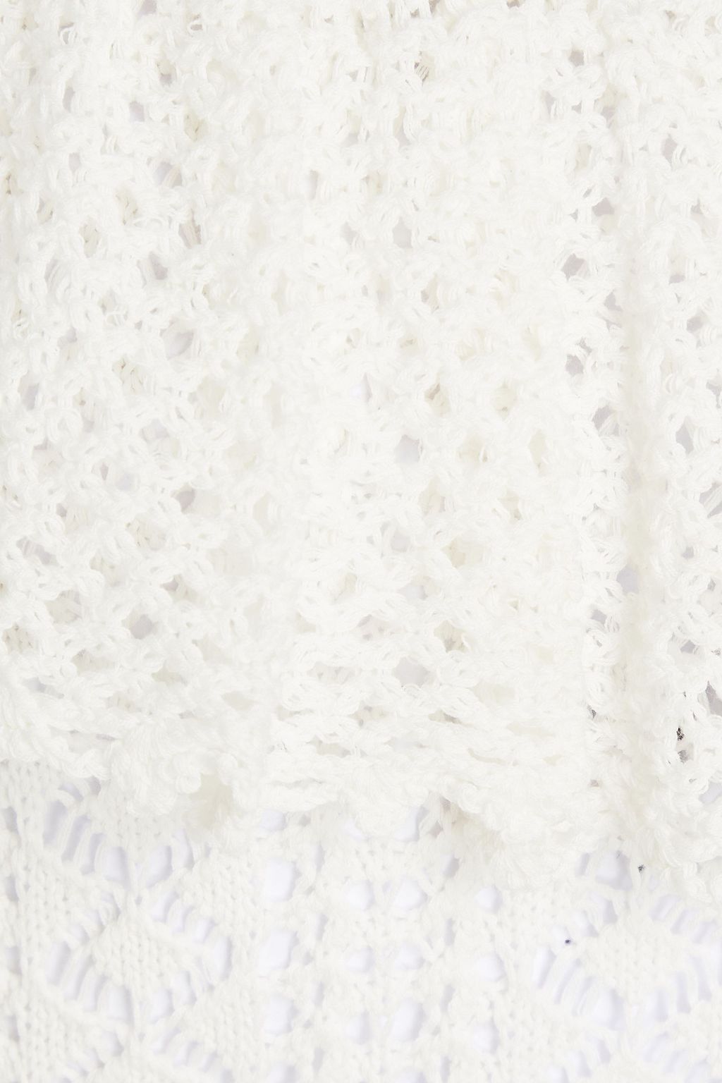 ZIMMERMANN Ruffled crocheted cotton blouse
