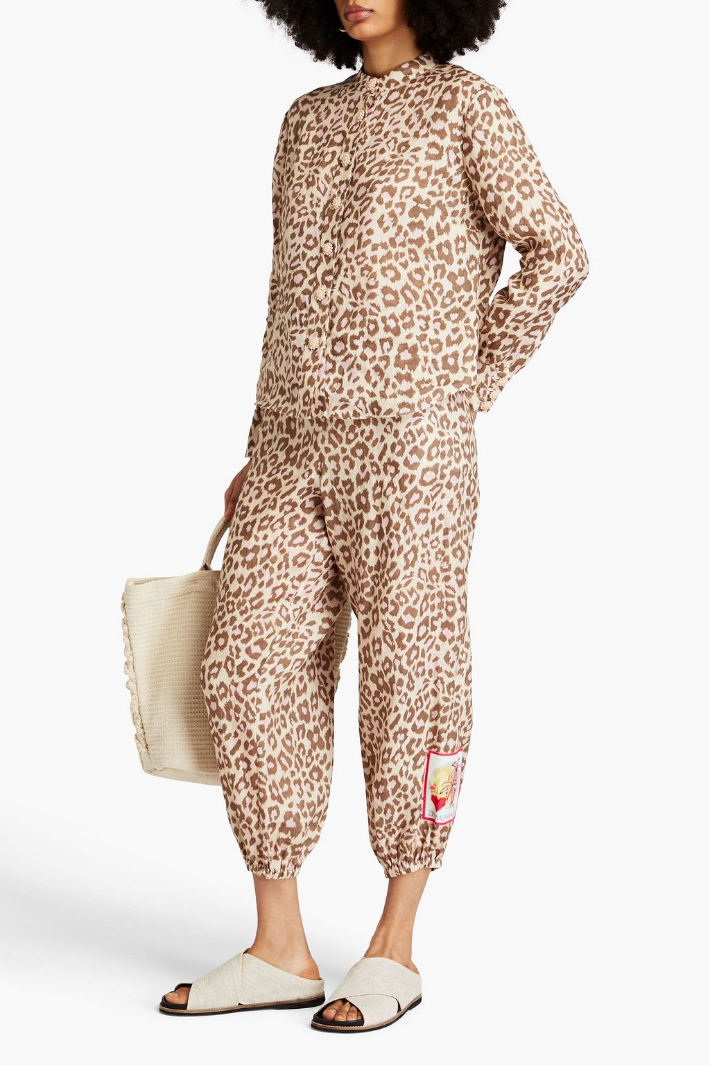 ZIMMERMANN Leopard-print linen shirt