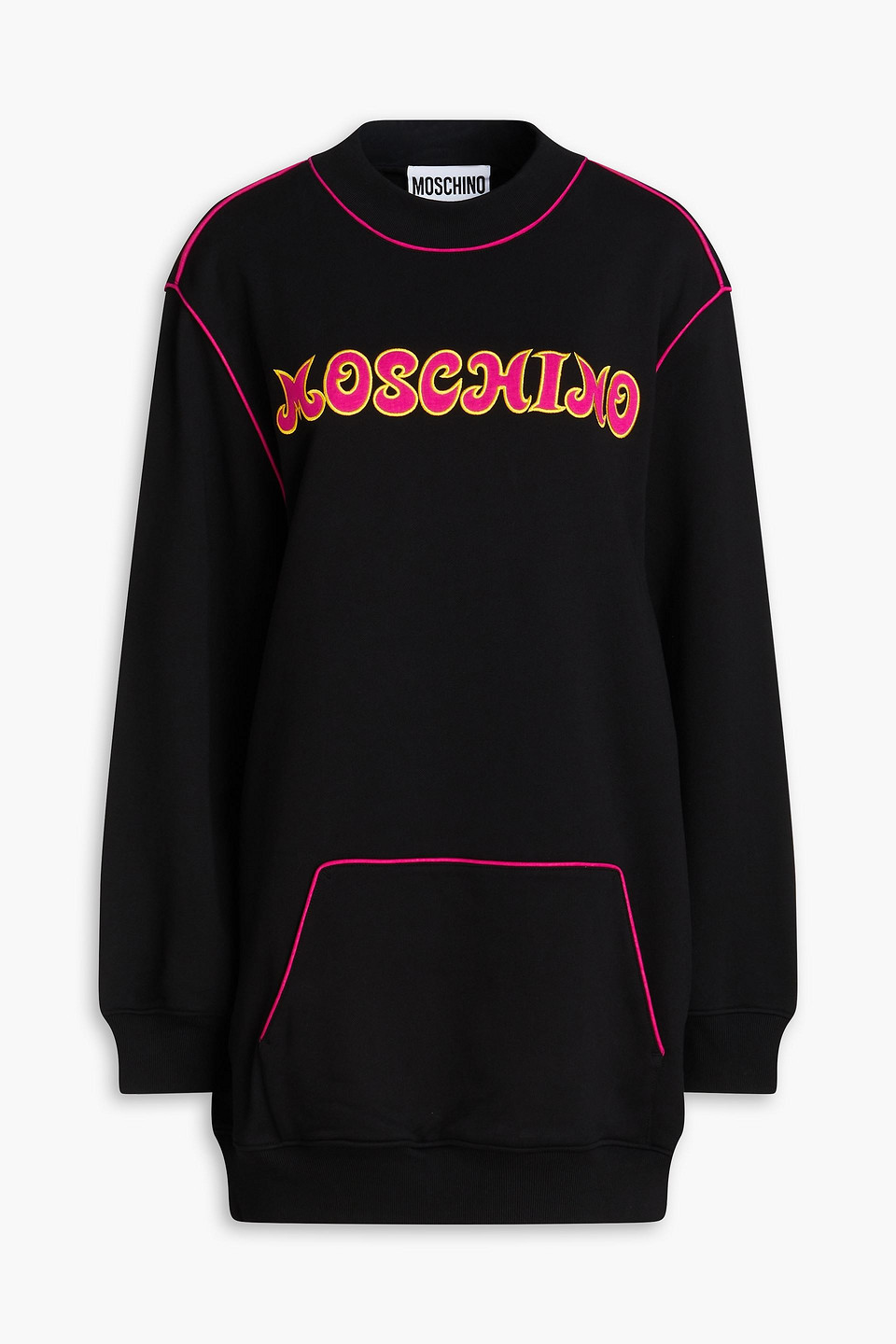 Embroidered French cotton-terry sweatshirt