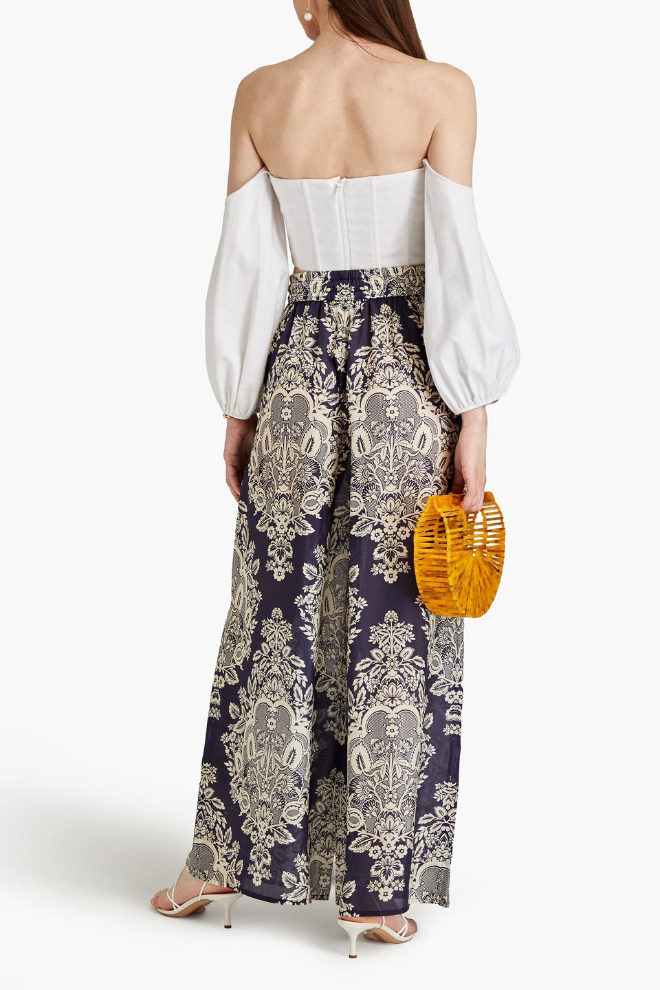 ZIMMERMANN PRINTED SILK WIDE-LEG PANTS