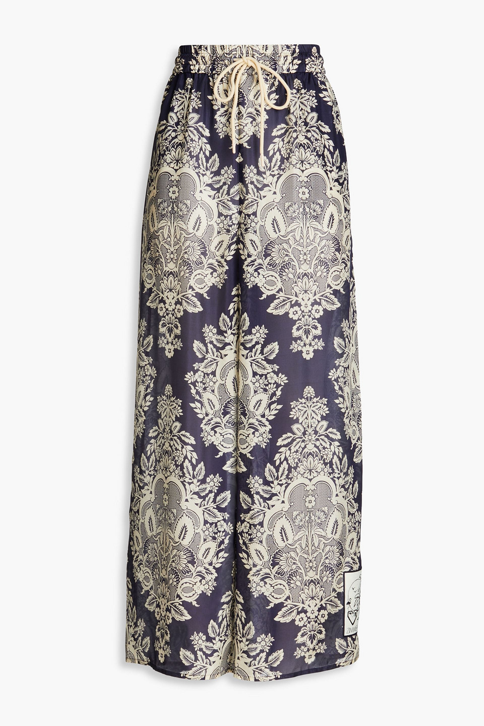 ZIMMERMANN PRINTED SILK WIDE-LEG PANTS