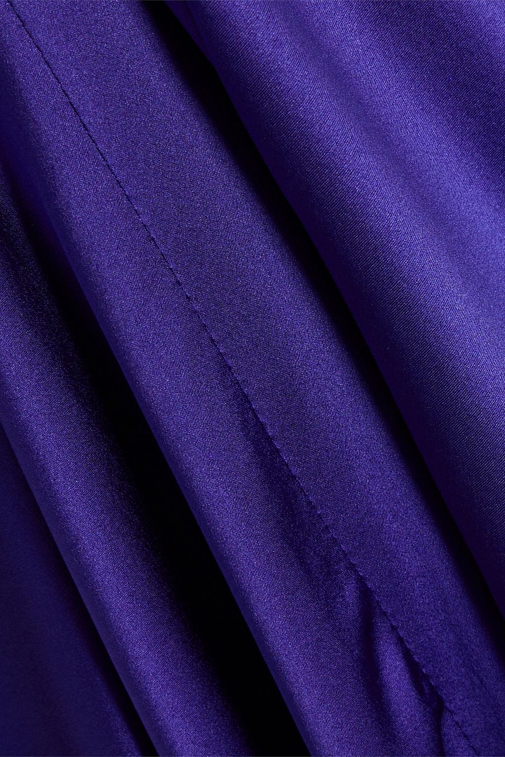 MICHELLE MASON Asymmetric silk-satin maxi wrap dress