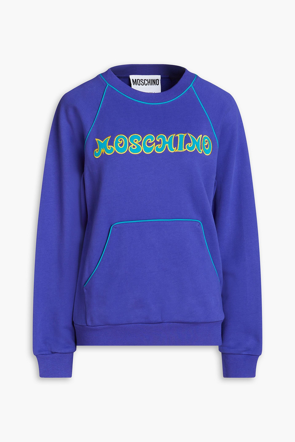 Moschino Woman Sweatshirt Purple Size 10 Cotton