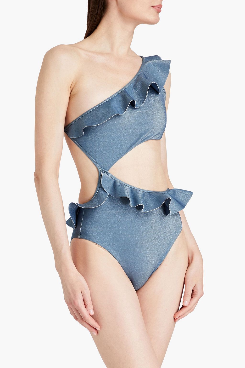 ZIMMERMANN Cutout ruffled swimsuit