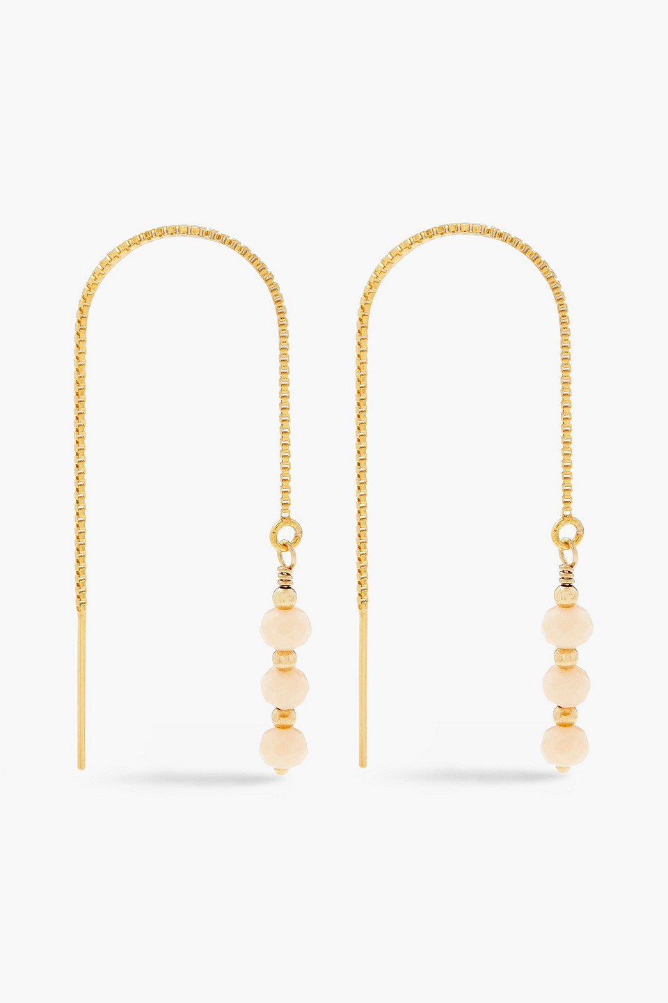Zimmermann Gold-tone Bead Earrings In Pastel Pink