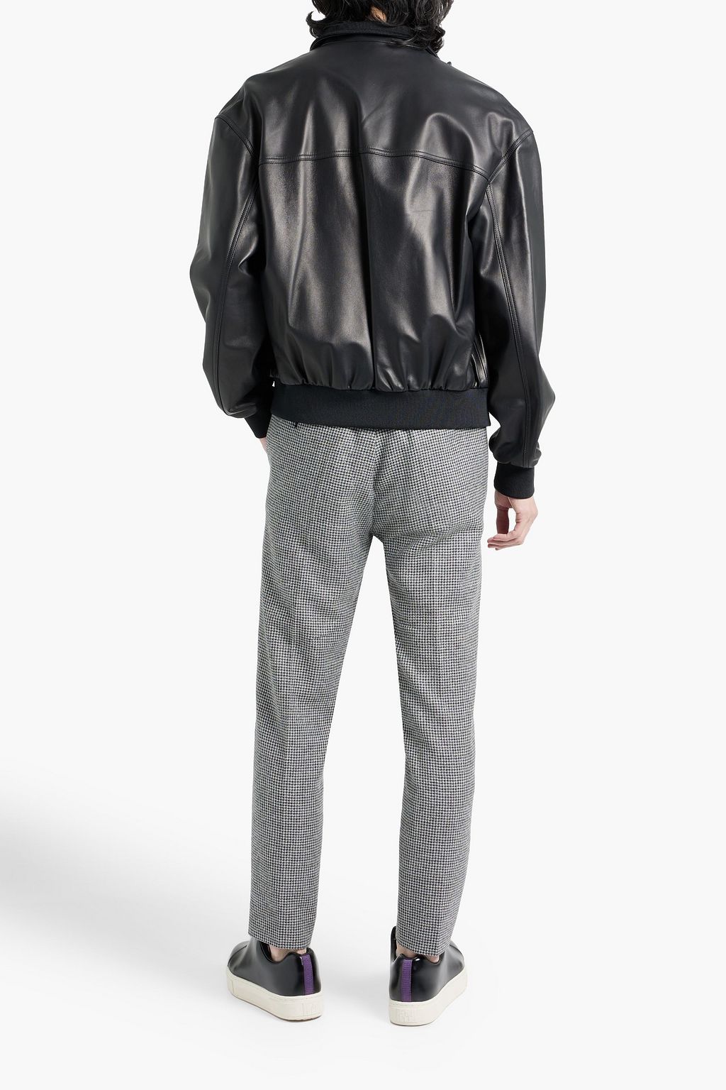 VALENTINO GARAVANI Printed leather bomber jacket