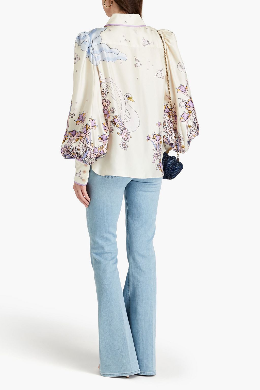 ZIMMERMANN Printed silk-twill shirt