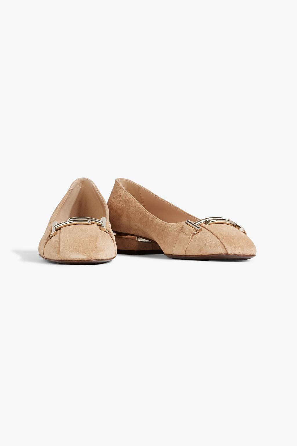 TOD'S Double T suede ballet flats | THE OUTNET