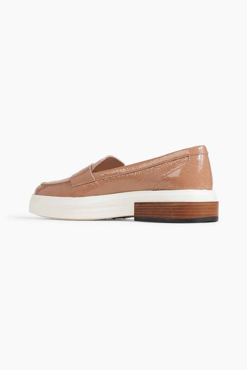 TOD'S Croc-effect patent-leather loafers