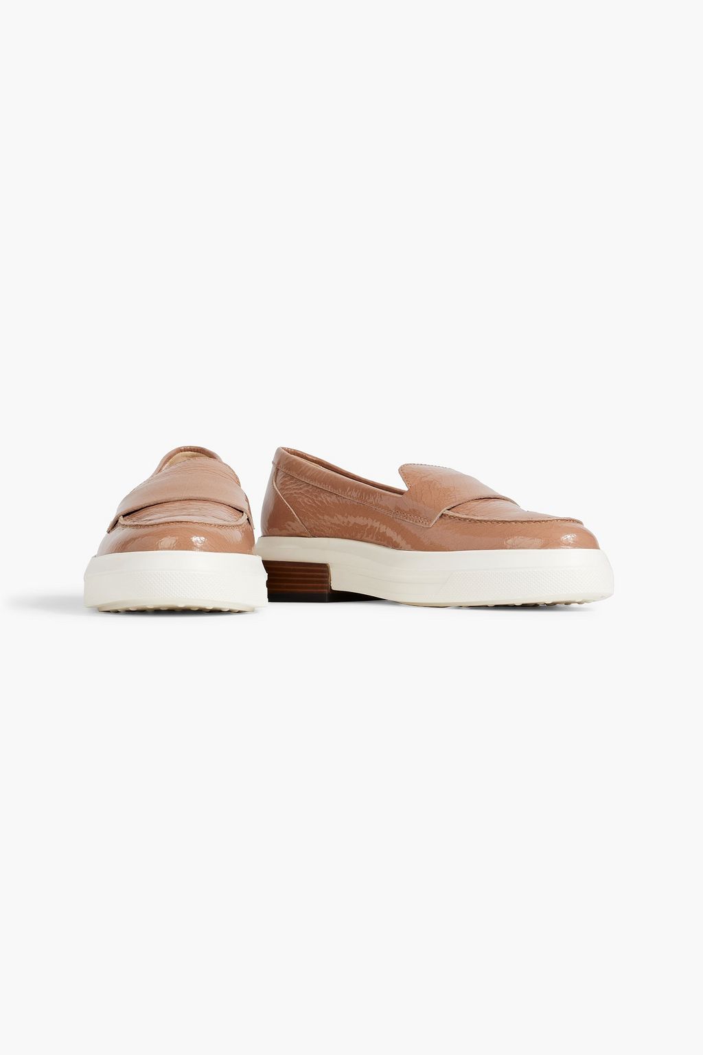 TOD'S Croc-effect patent-leather loafers
