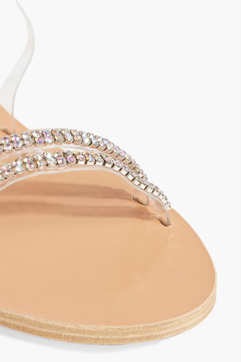 ANCIENT GREEK SANDALS Goudi crystal-embellished PVC slingback sandals