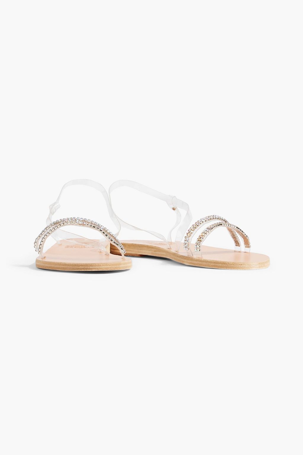 Goudi crystal-embellished PVC slingback sandals - clear - EU 37