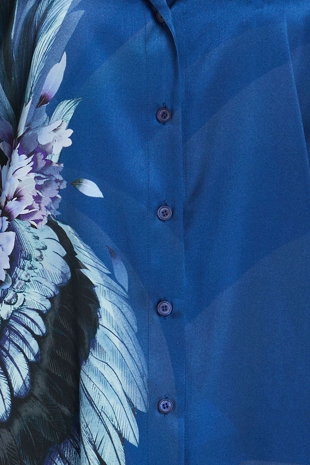 ALBERTA FERRETTI Floral-print stretch-silk shirt