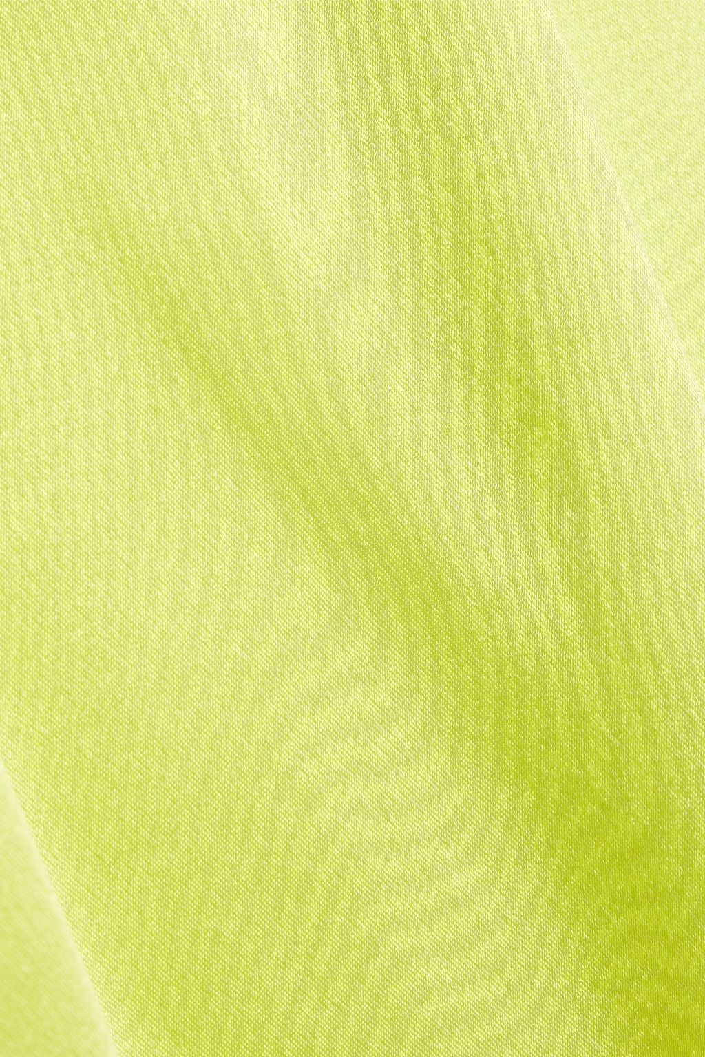 NICHOLAS Cropped wrap-effect silk-satin top