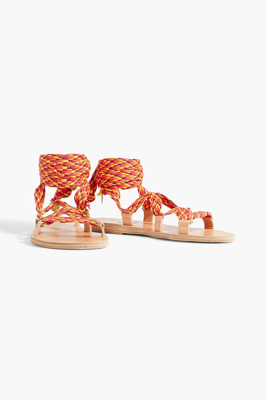 ANCIENT GREEK SANDALS Paraskevi woven and leather sandals
