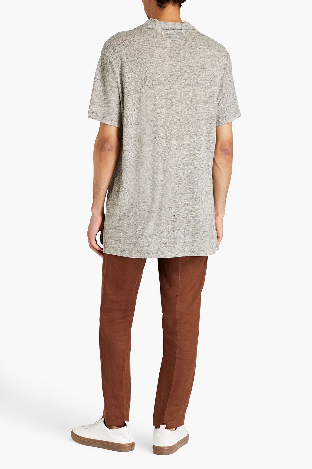 OFFICINE GÉNÉRALE Simon linen-jersey polo shirt