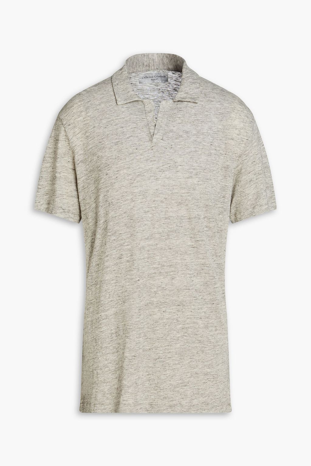 OFFICINE GÉNÉRALE Simon linen-jersey polo shirt | Sale up to 70% off ...