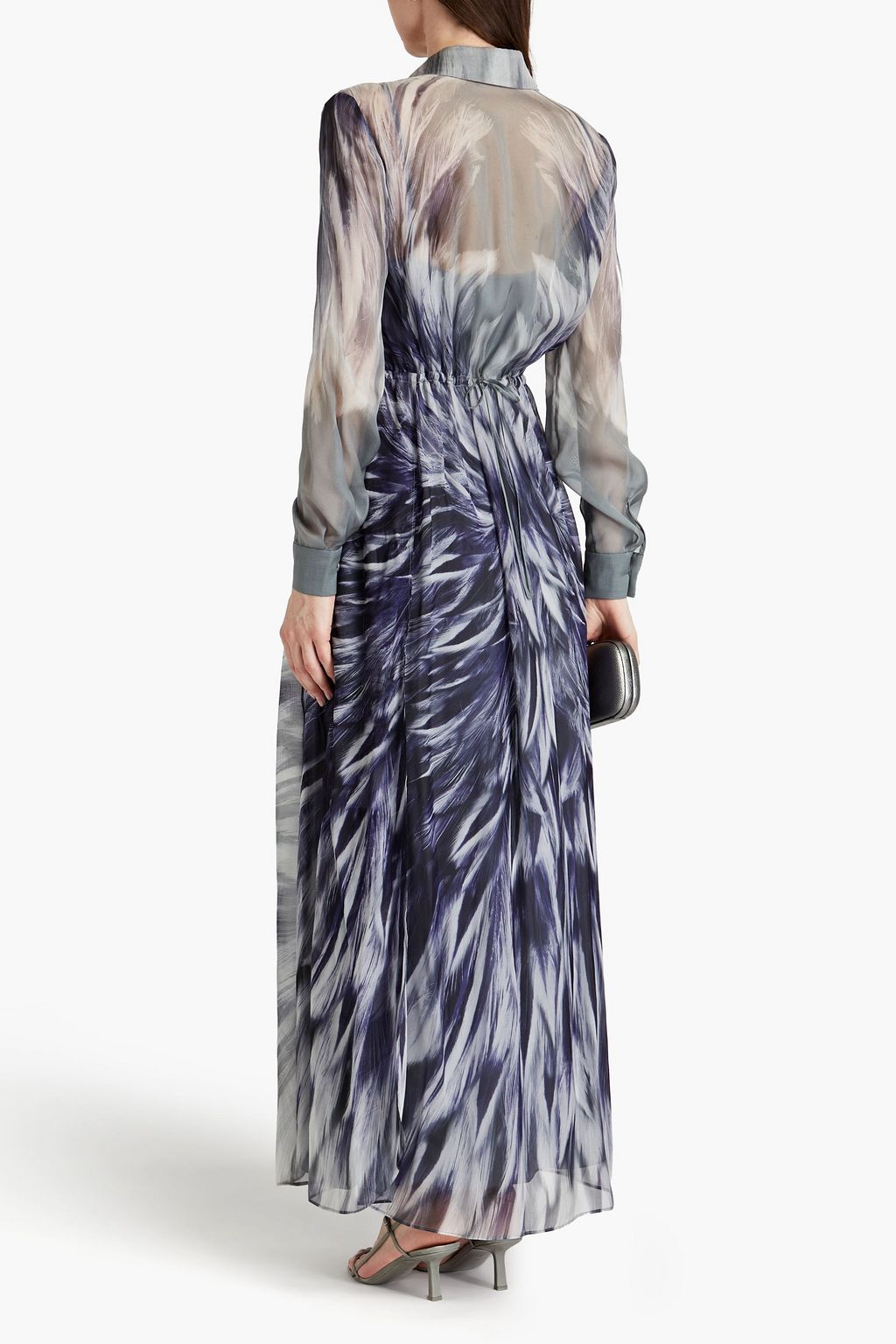 ALBERTA FERRETTI 프린트 보일 맥시 셔츠 드레스