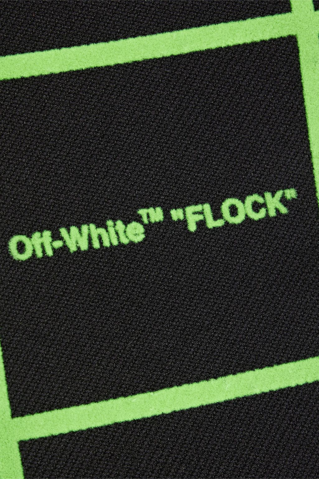 OFF-WHITE™ Checked flocked twill mini skirt